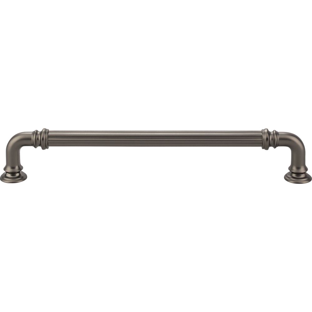 Top Knobs TK324AG Reeded Pull 7 Inch (c-c) - Ash Gray