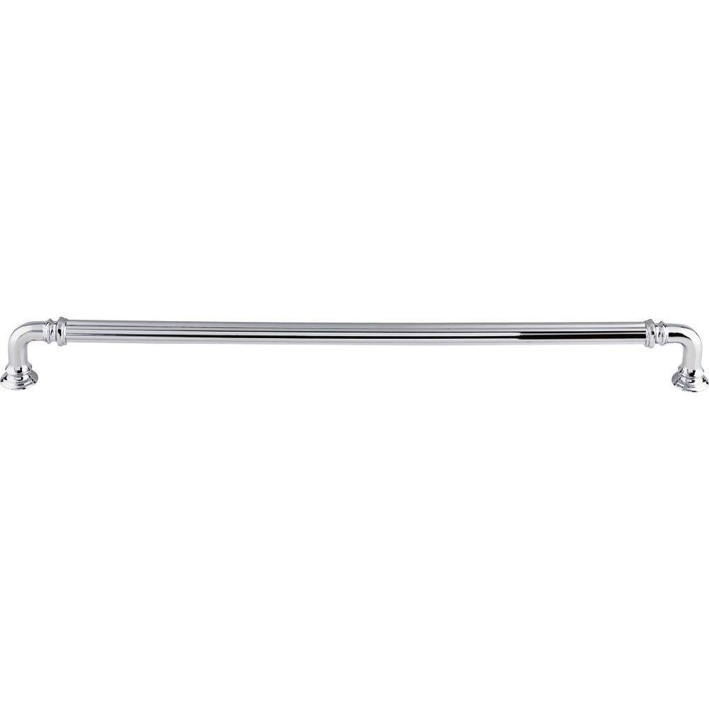 Top Knobs TK326PC Reeded Pull 12" (c-c) - Polished Chrome