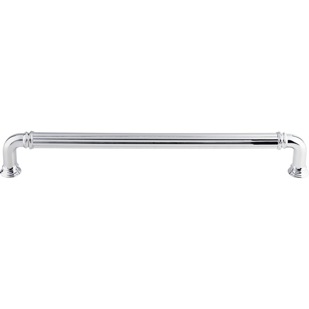 Top Knobs TK327PC Reeded Appliance Pull 12" (c-c) - Polished Chrome