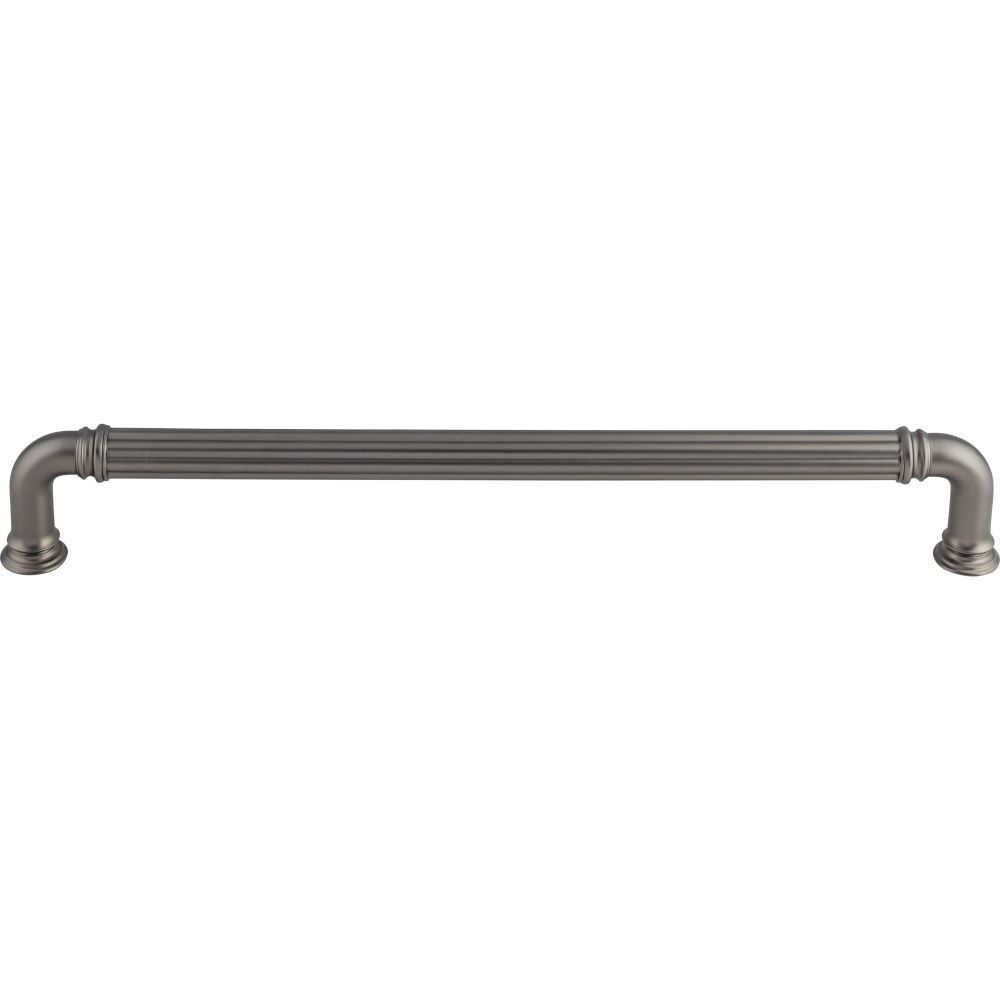 Top Knobs TK328AG Reeded Appliance Pull 18 Inch (c-c) - Ash Gray