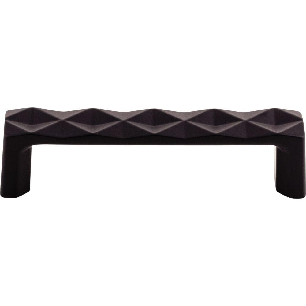 Top Knobs TK561BLK Quilted Pull 3 3/4" (c-c) - Flat Black