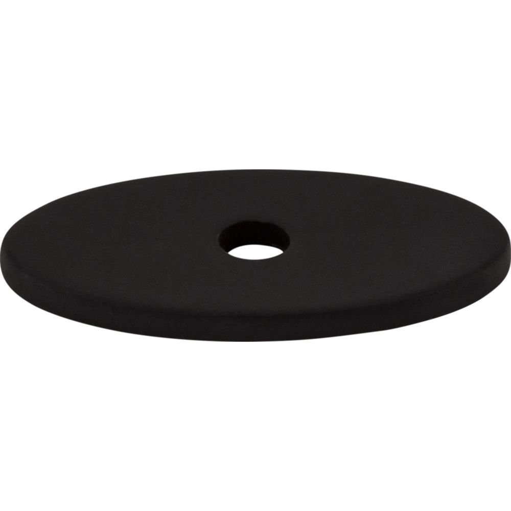 Top Knobs TK58BLK Oval Backplate Small 1 1/4" - Flat Black