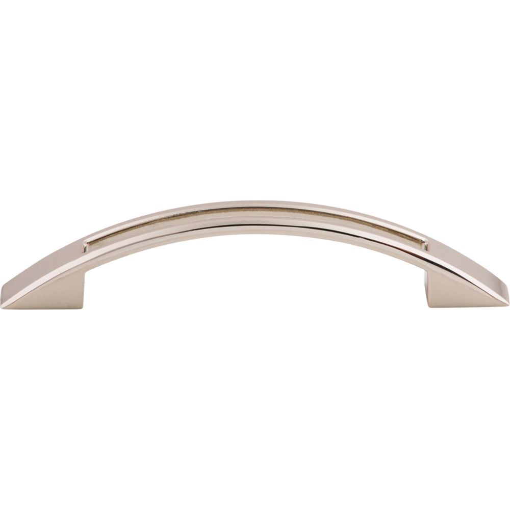 Top Knobs TK618PN Tango Cut Out Pull 3 3/4" (c-c) - Polished Nickel
