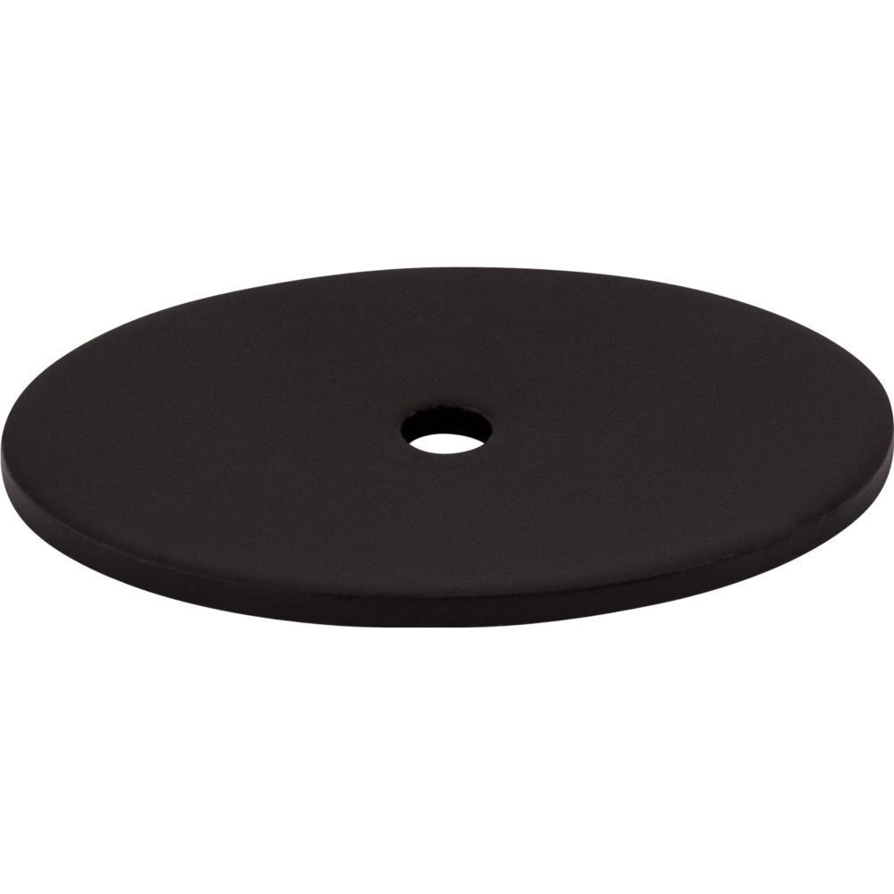 Top Knobs TK62BLK Oval Backplate Large 1 3/4" - Flat Black