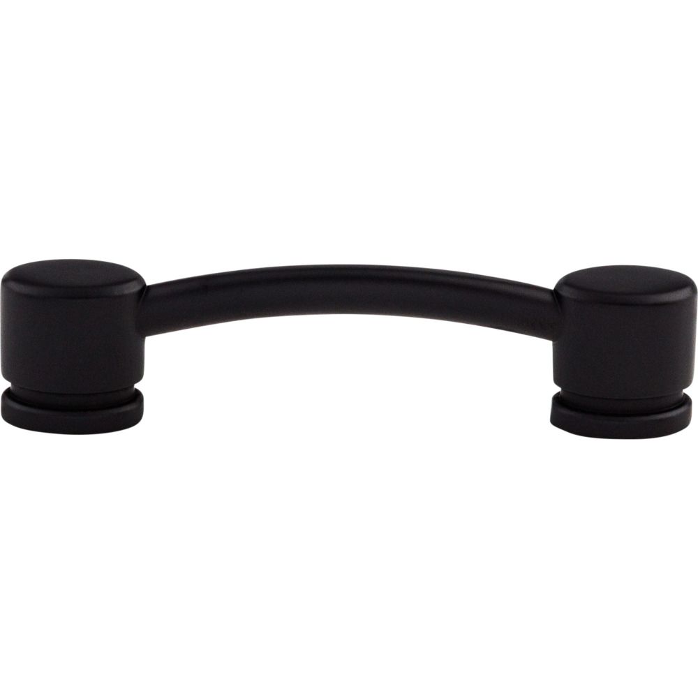 Top Knobs TK63BLK Oval Thin Pull 3 3/4" (c-c) - Flat Black