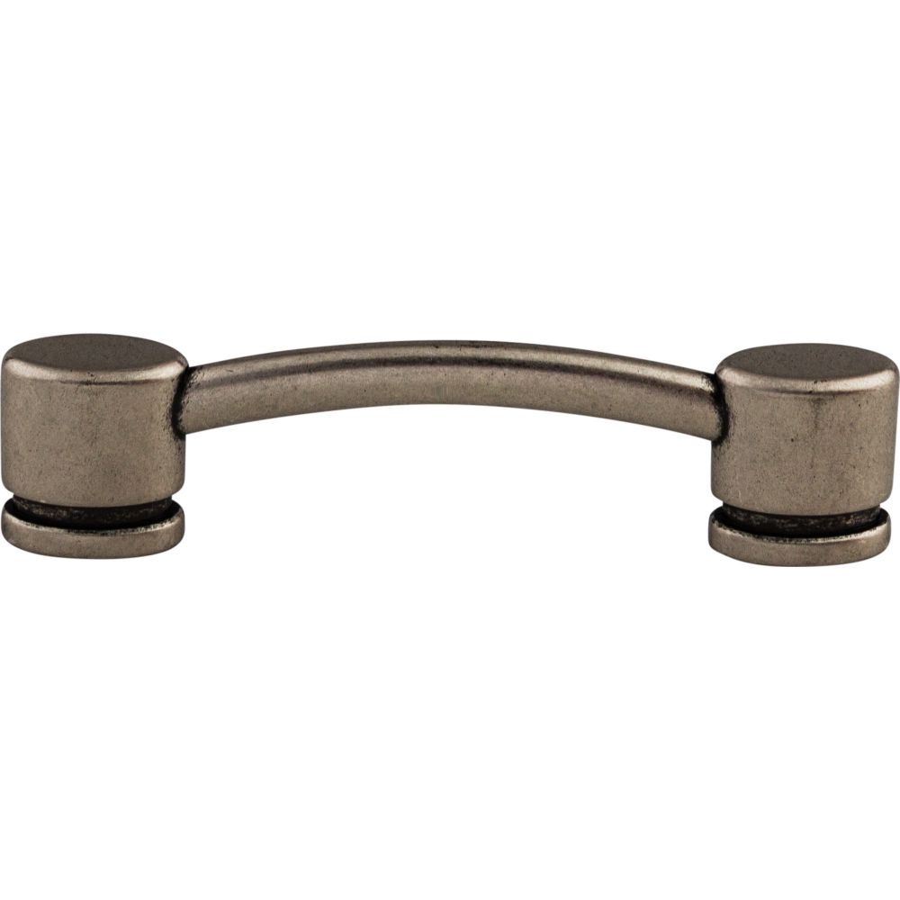 Top Knobs TK63PTA Oval Thin Pull 3 3/4" (c-c) - Pewter Antique