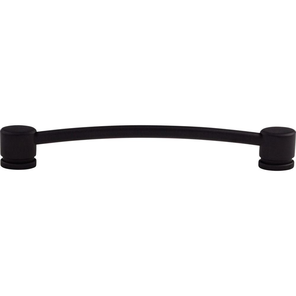 Top Knobs TK65BLK Oval Thin Pull 7" (c-c) - Flat Black
