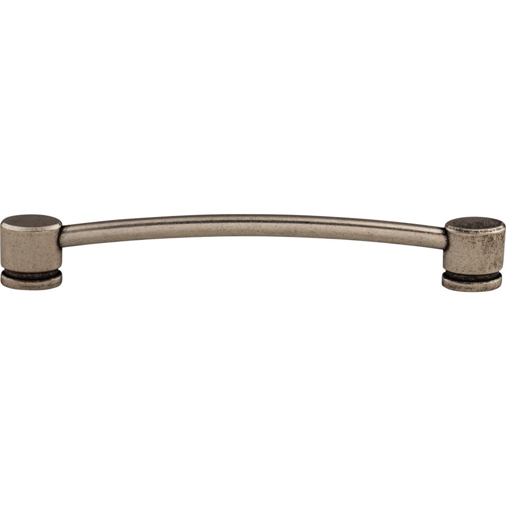 Top Knobs TK65PTA Oval Thin Pull 7" (c-c) - Pewter Antique