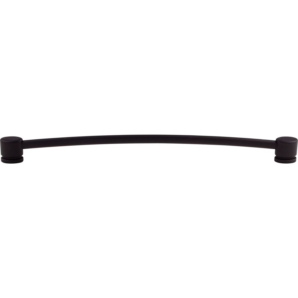 Top Knobs TK66BLK Oval Thin Pull 12" (c-c) - Flat Black
