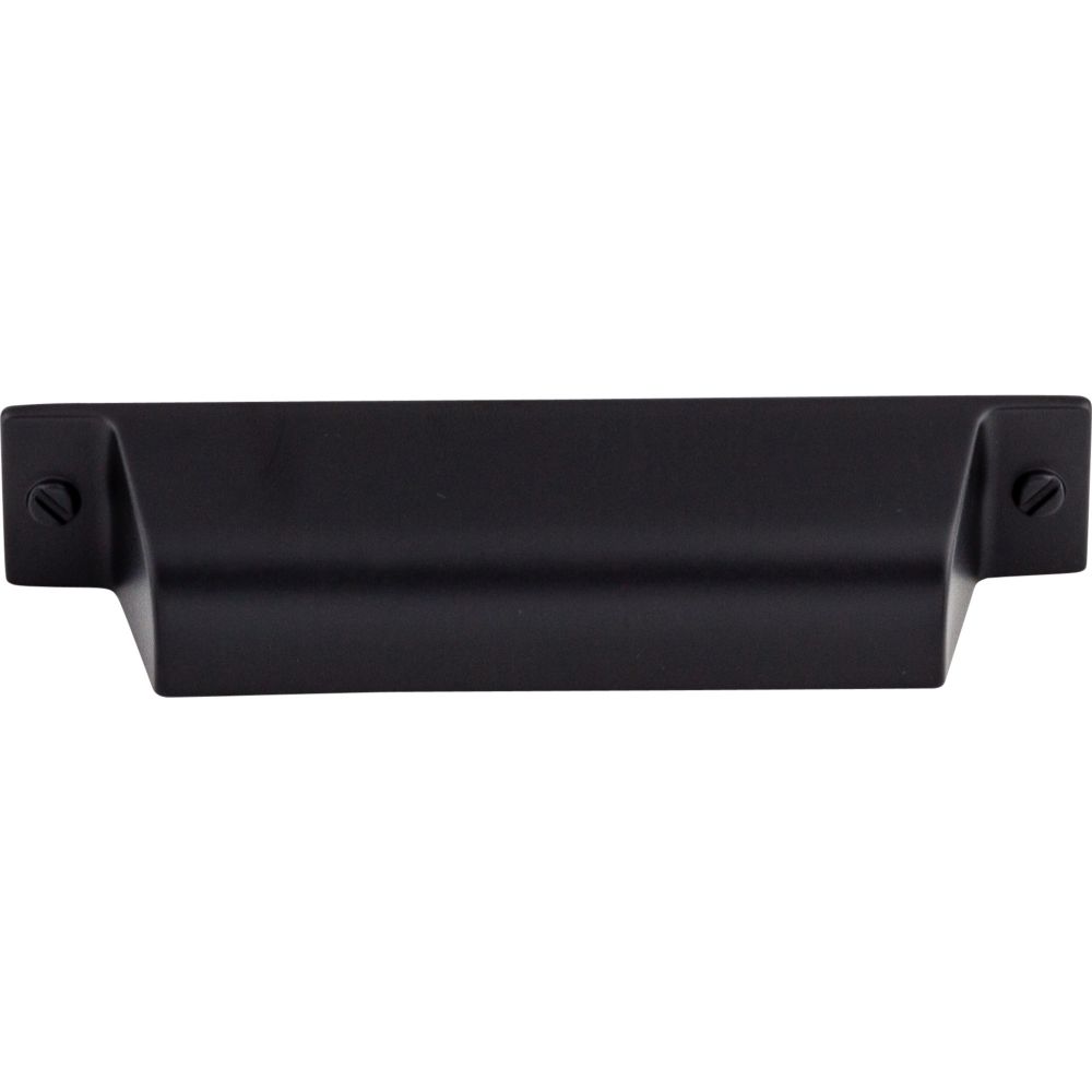 Top Knobs TK773BLK Channing Cup Pull 3 3/4" (c-c) - Flat Black