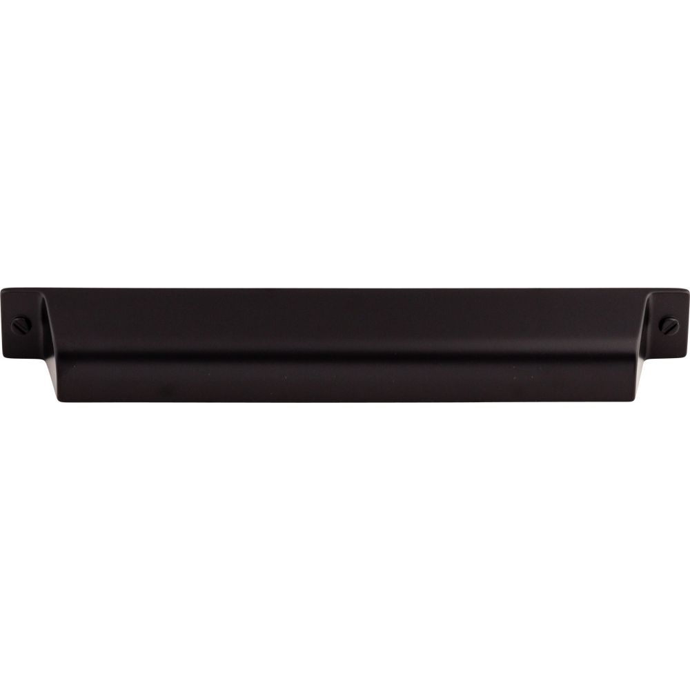 Top Knobs TK775BLK Channing Cup Pull 7" (c-c) - Flat Black