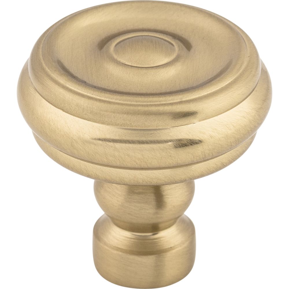 Top Knobs TK882HB Brixton Button Knob 1 1/4 Inch - Honey Bronze