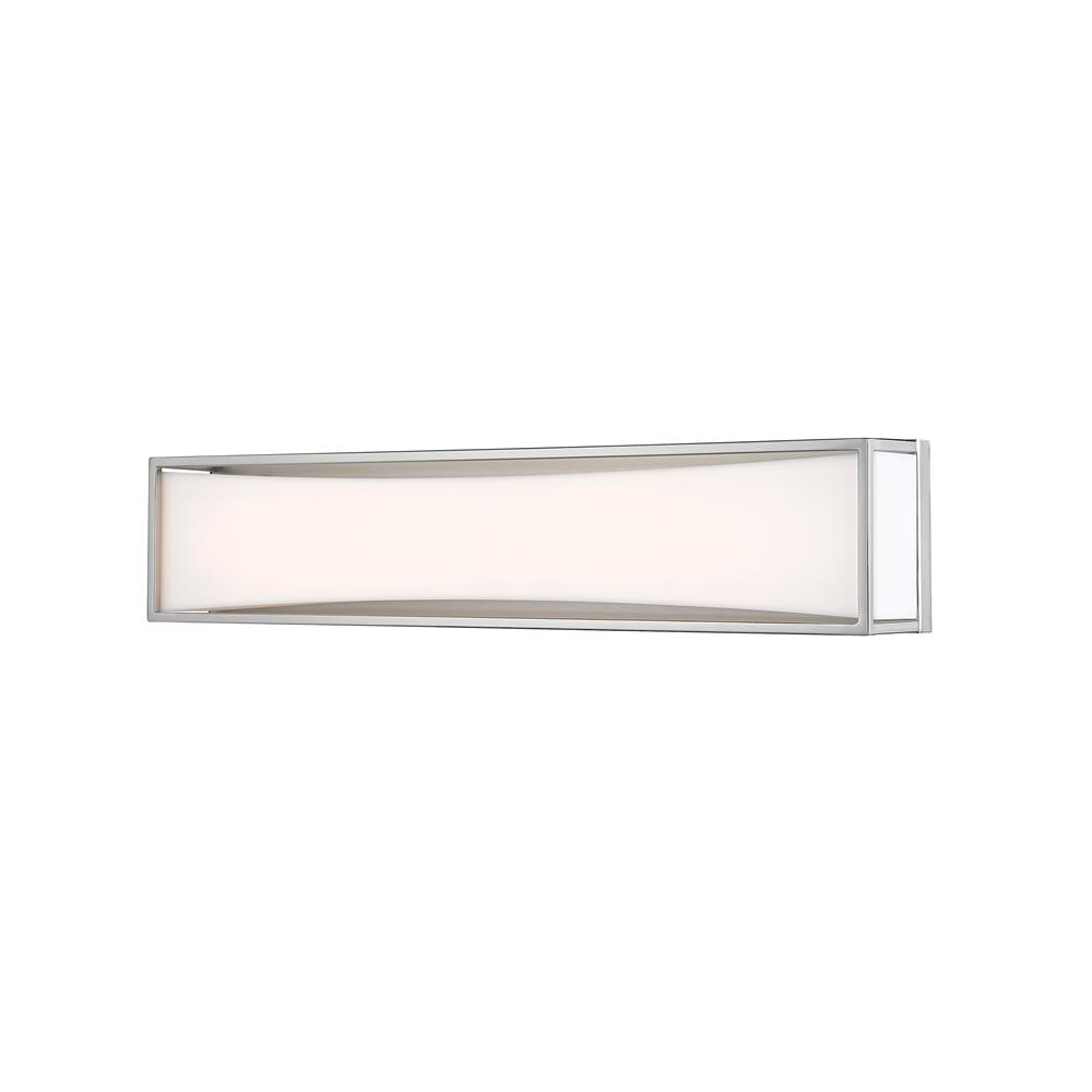 Z-Lite 1933-24BN-LED Baden 2 Light Vanity in Brushed Nickel with Frosted White Shade