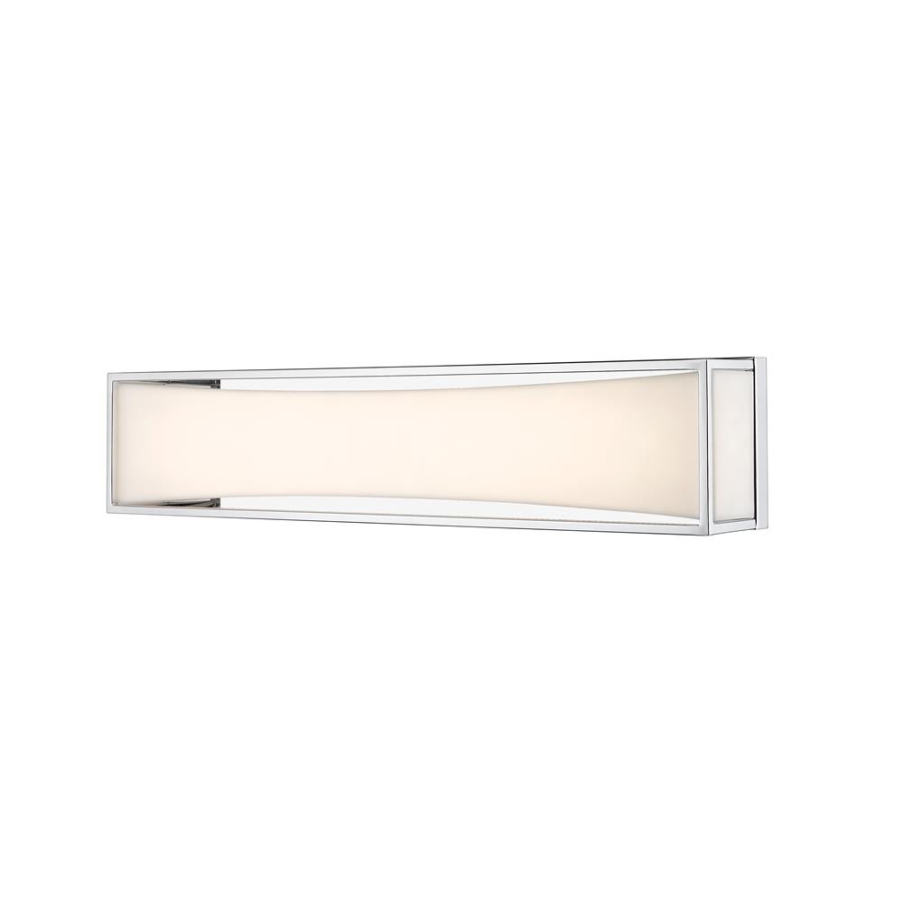 Z-Lite 1933-24CH-LED Baden 2 Light Vanity in Chrome with Frosted White Shade