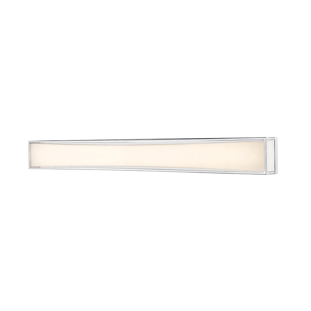 Z-Lite 1933-46CH-LED Baden 2 Light Vanity in Chrome with Frosted White Shade
