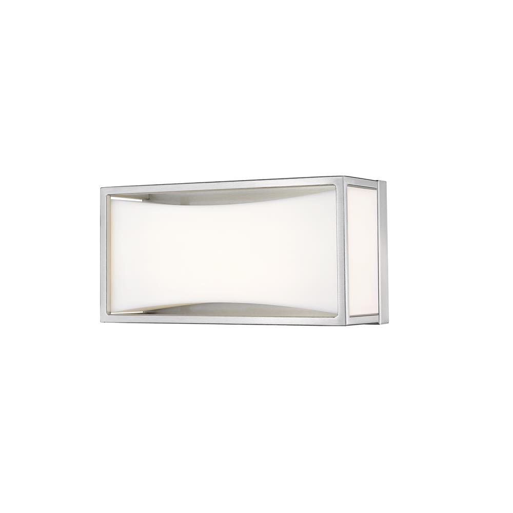 Z-Lite 1933-8BN-LED Baden 1 Light Vanity in Brushed Nickel with Frosted White Shade