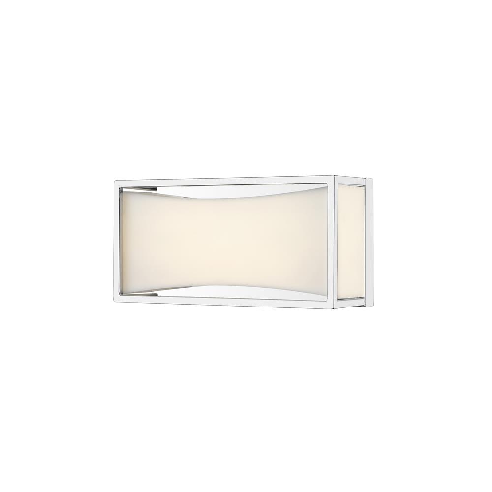 Z-Lite 1933-8CH-LED Baden 1 Light Vanity in Chrome with Frosted White Shade