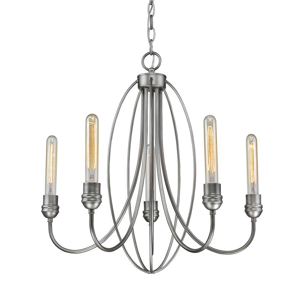 Z-Lite Persis 3000-5OS 5 Light Chandelier in Old Silver