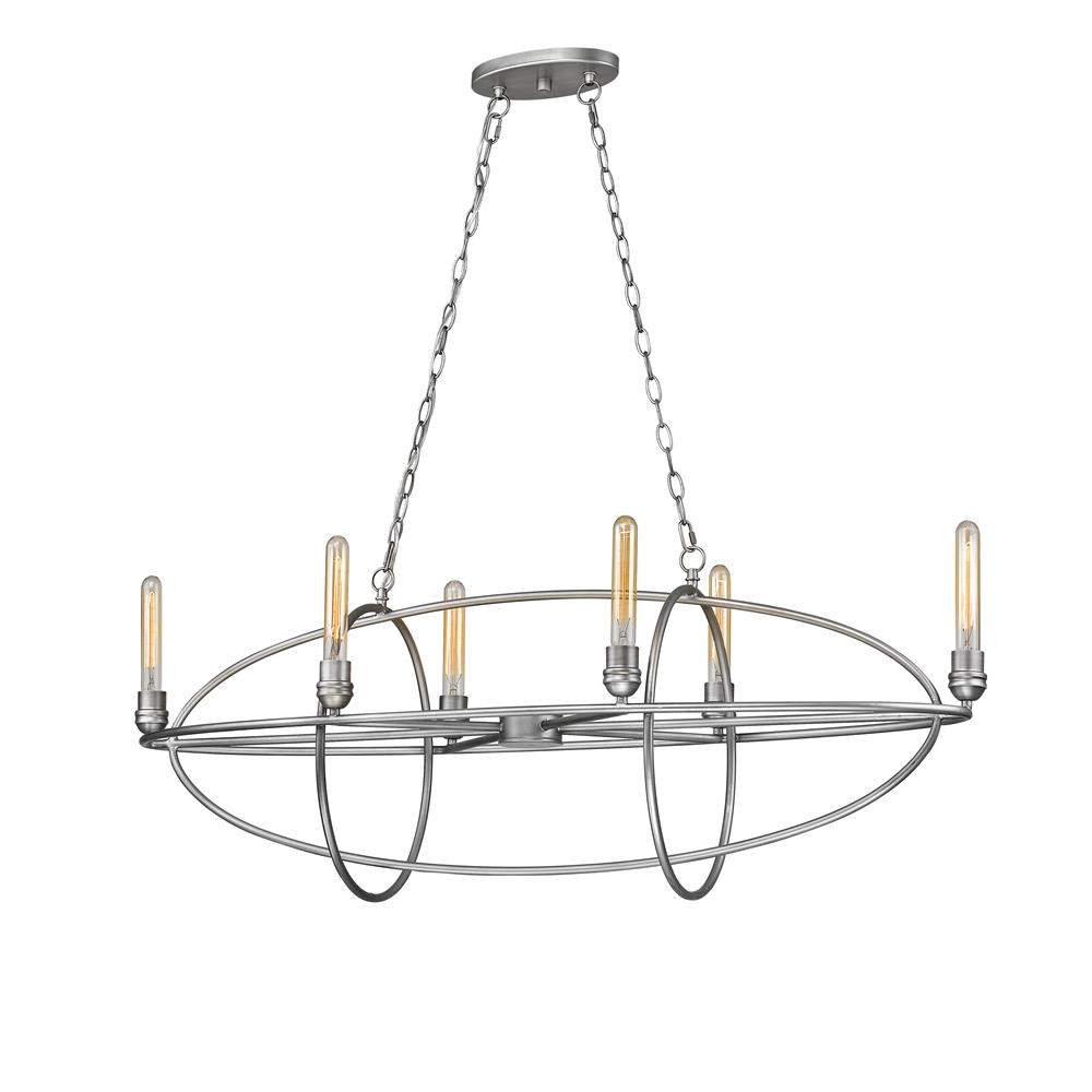 Z-Lite Persis 3000-6OS 6 Light Chandelier in Old Silver