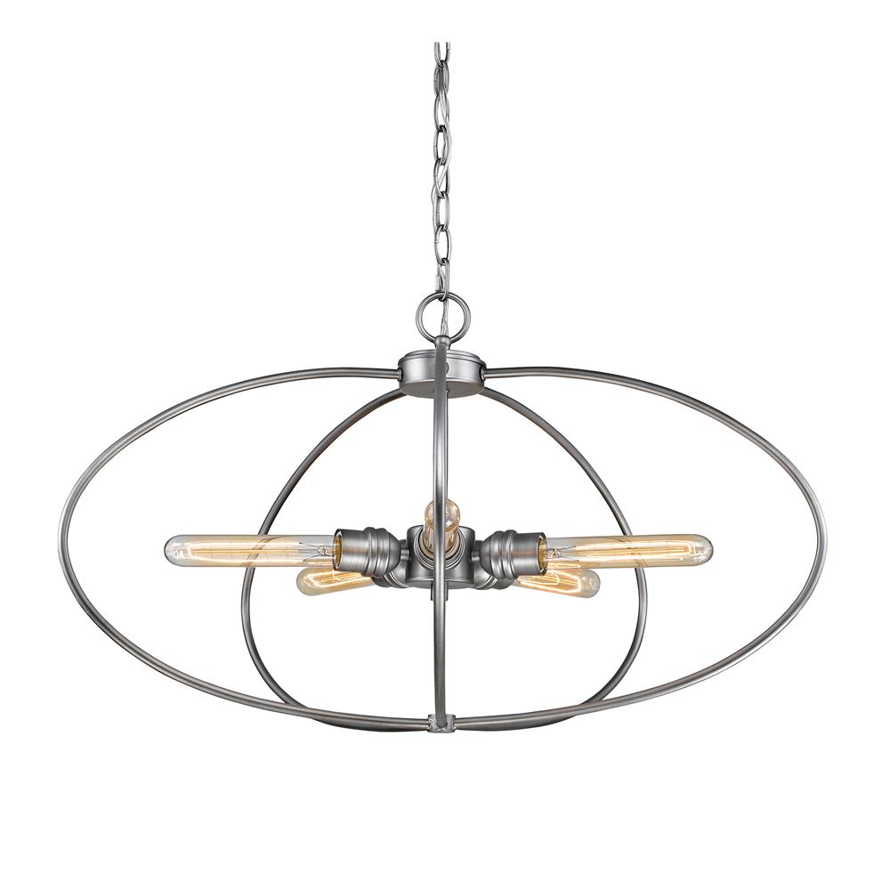 Z-Lite Persis 3000P-OS 5 Light Pendant in Old Silver
