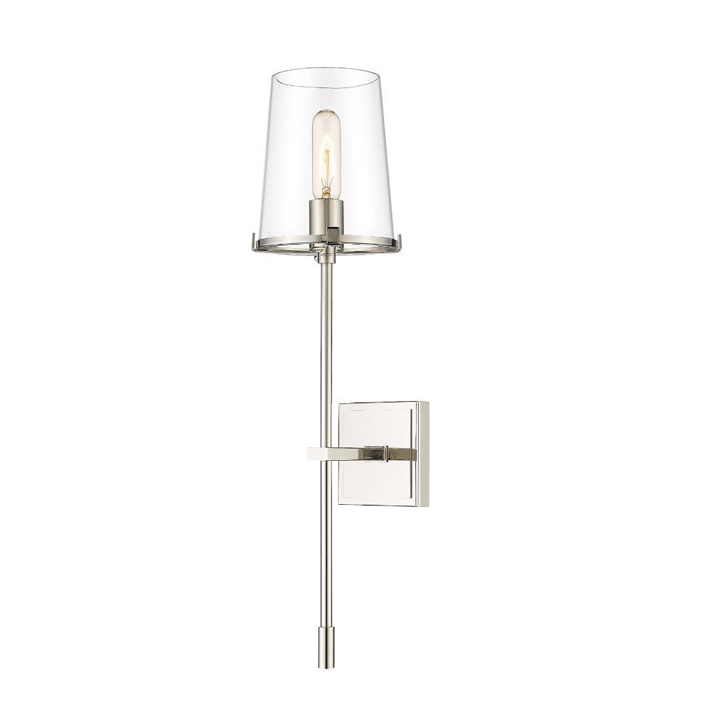 Z-lite 3032-1S-PN 1 Light Wall Sconce in Polished Nickel
