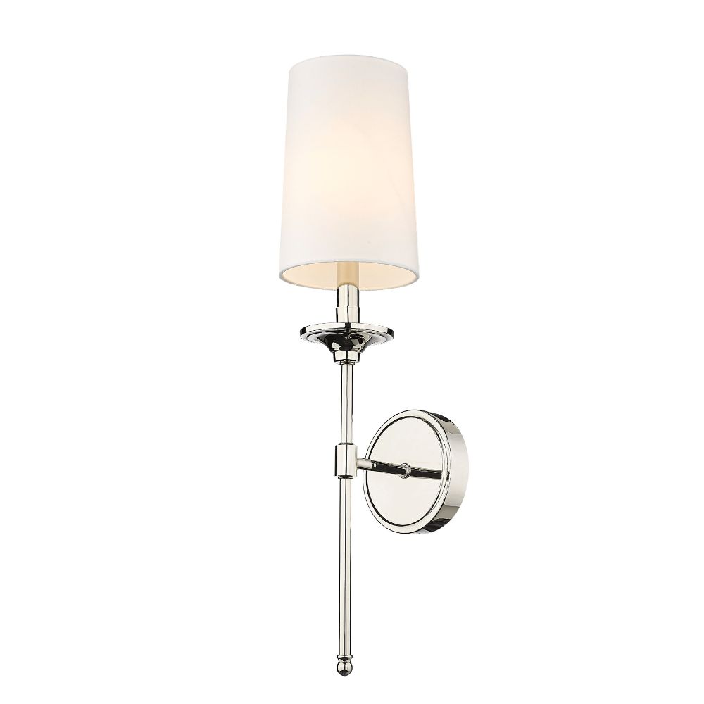Z-Lite 3033-1S-PN 1 Light Wall Sconce in Polished Nickel