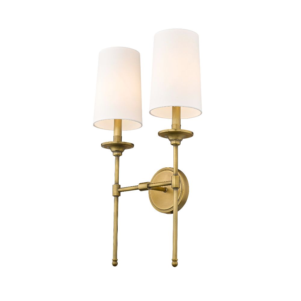 Z-Lite 3033-2S-RB 2 Light Wall Sconce in Rubbed Brass