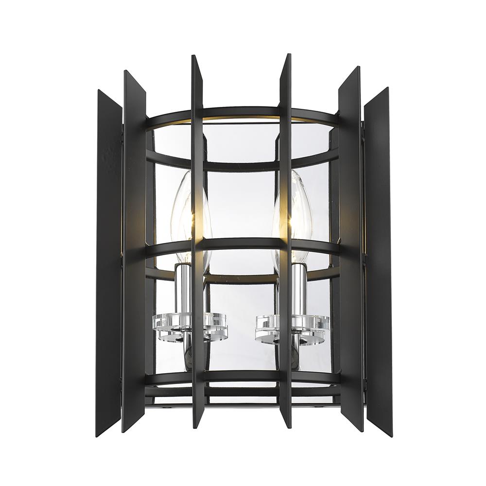 Z-Lite 338-2S-MB+CH Haake Wall Sconce in Chrome 