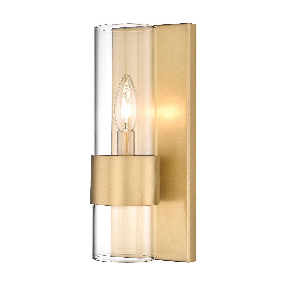 Z-Lite 343-1S-RB 1 Light Wall Sconce in Rubbed Brass
