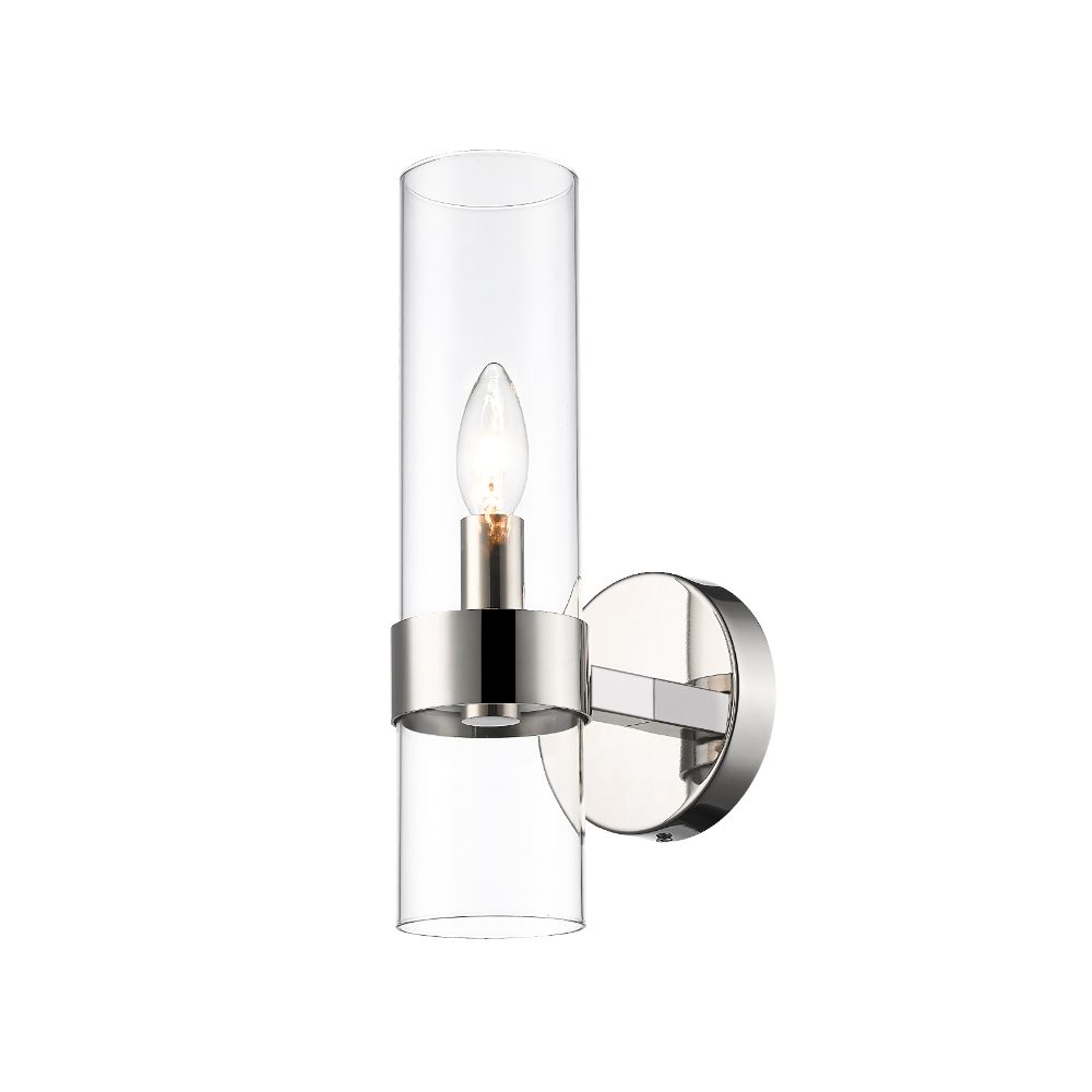 Z-Lite 4008-1S-PN 1 Light Wall Sconce in Polished Nickel