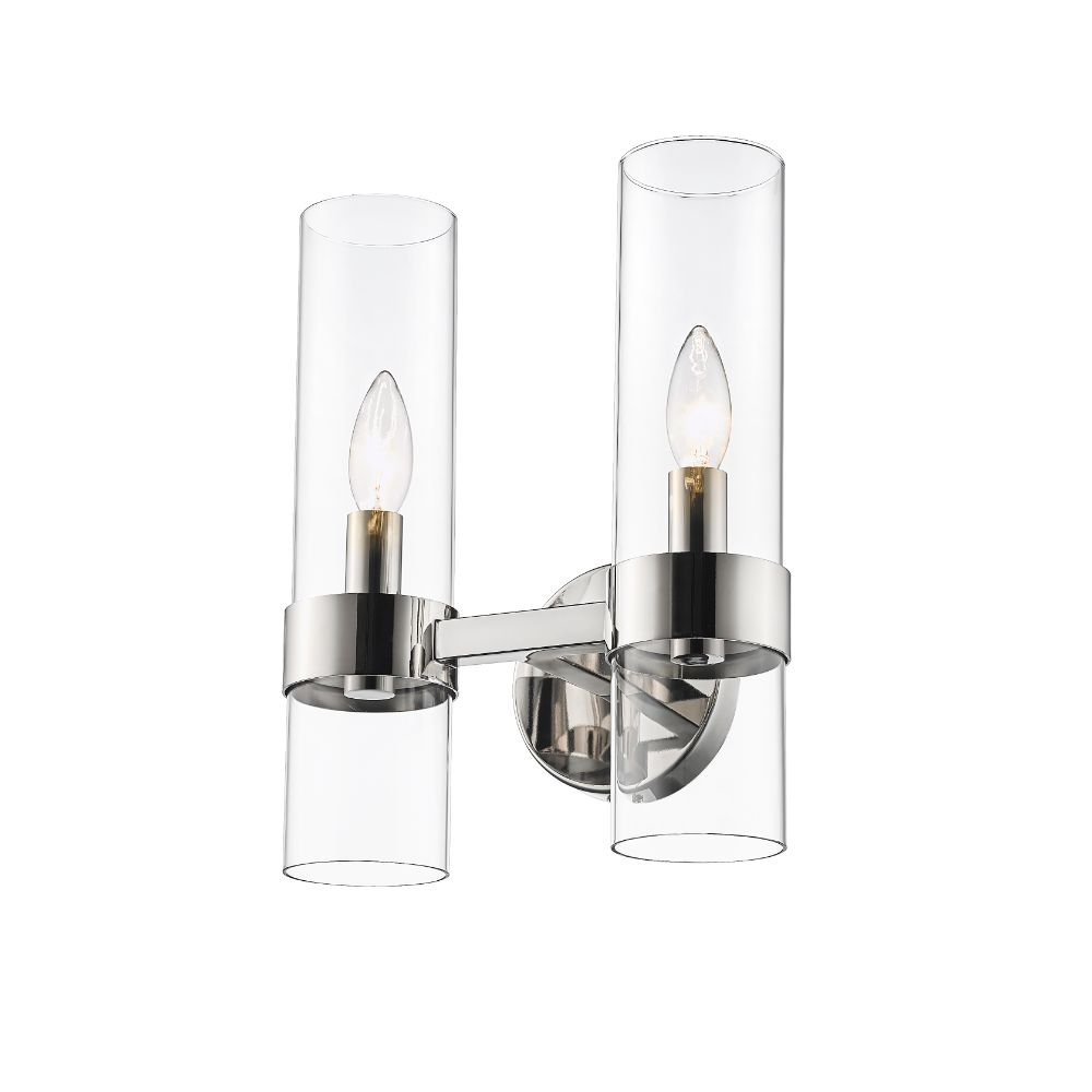 Z-Lite 4008-2S-PN 2 Light Wall Sconce in Polished Nickel