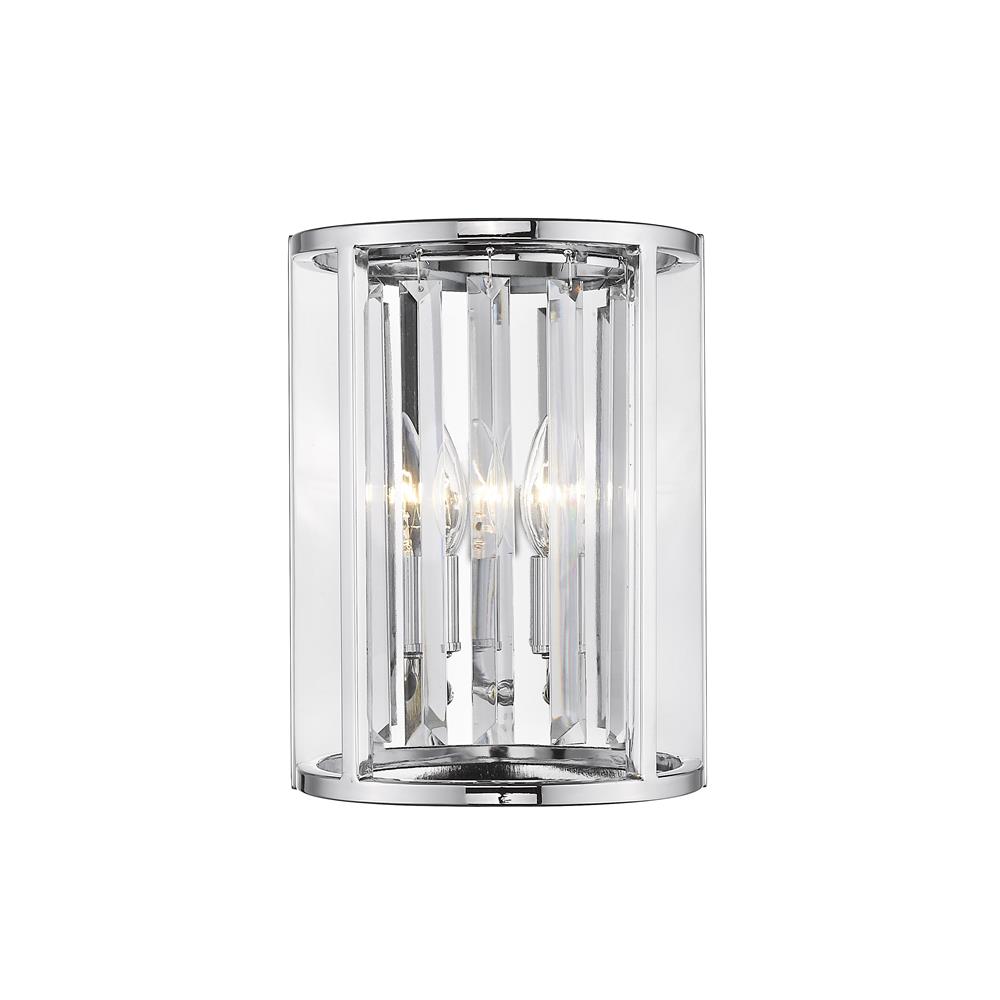 Z-Lite 439-2S-CH Monarch 2 Light Wall Sconce in Chrome