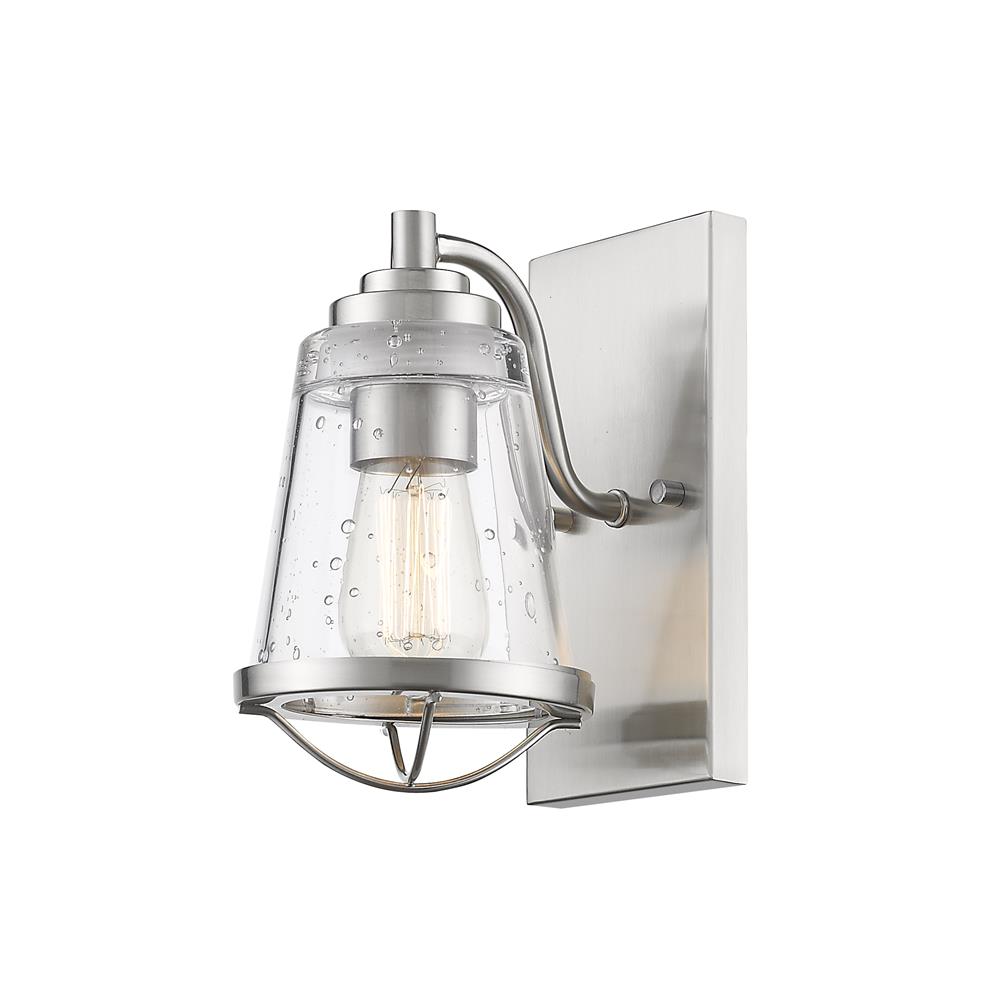 Z-Lite 444-1S-BN Mariner 1 Light Wall Sconce in Brushed Nickel
