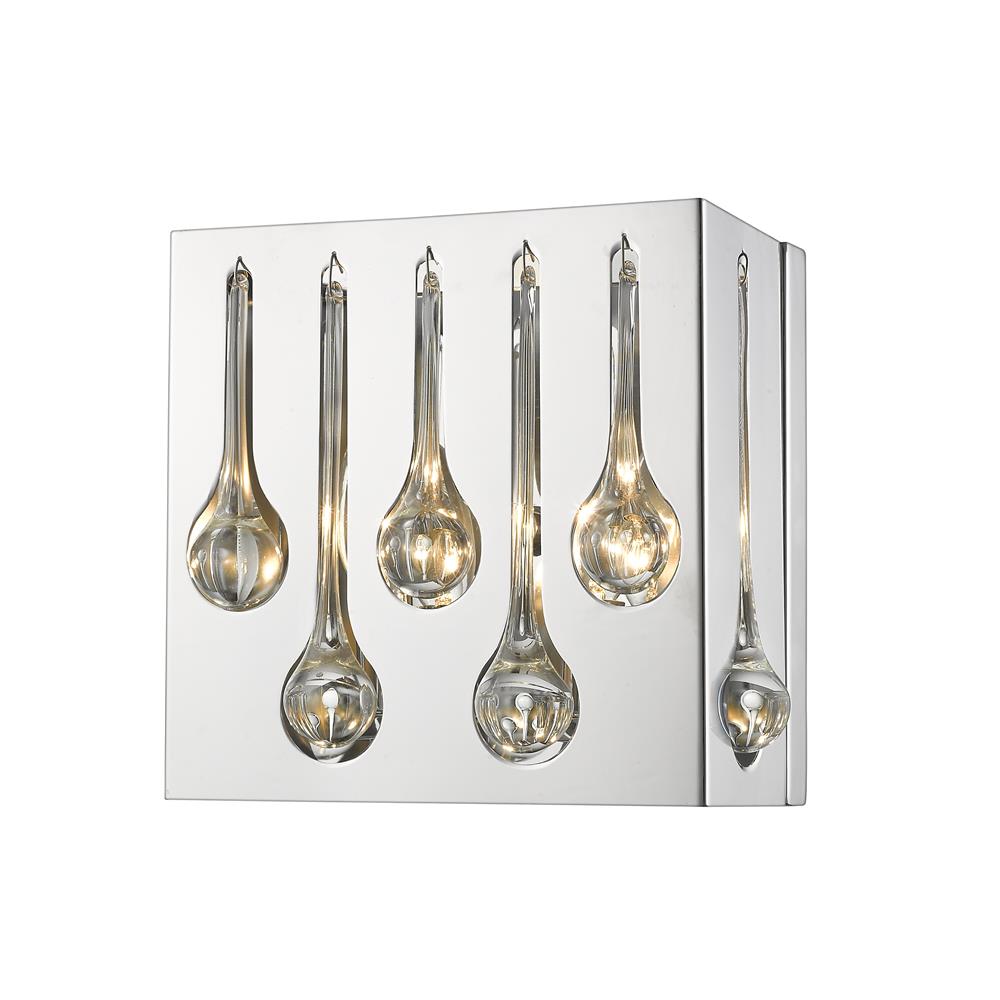 Z-Lite 453SQ2S-CH Oberon Wall Sconce in Chrome 