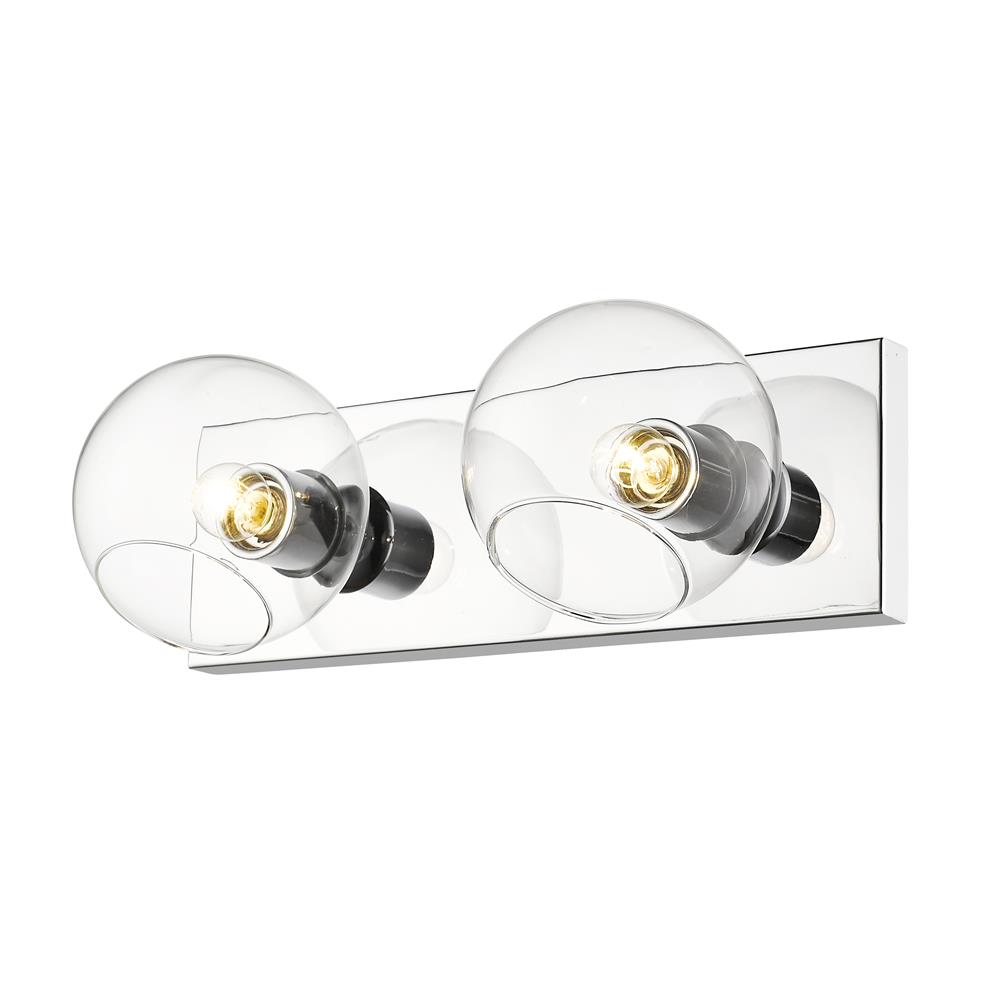 Z-Lite 455-2V-CH Marquee Wall Sconce in Chrome 