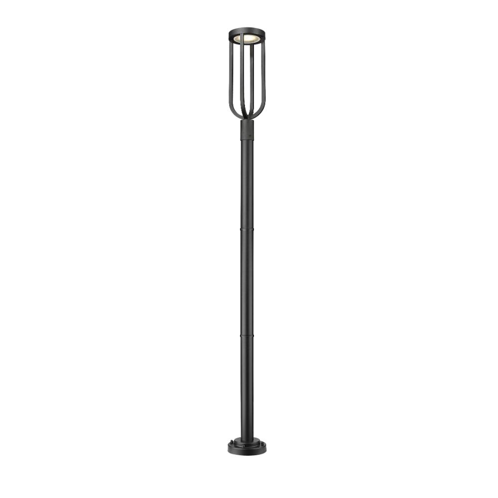 Z-Lite 5005PHB-5012P-BK-LED 1 Light Outdoor Post Mounted Fixture in Sand Black