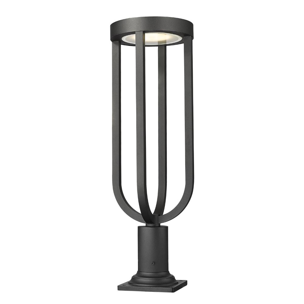 Z-Lite 5005PHB-533PM-BK-LED 1 Light Outdoor Pier Mounted Fixture in Sand Black