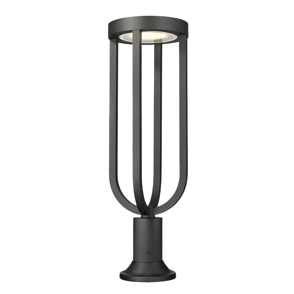Z-Lite 5005PHB-553PM-BK-LED 1 Light Outdoor Pier Mounted Fixture in Sand Black