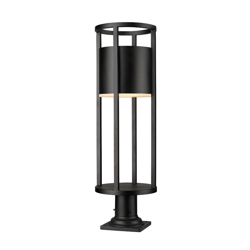 Z-lite 517PHB-533PM-BK-LED 1 Light Outdoor Pier Mounted Fixture in Black