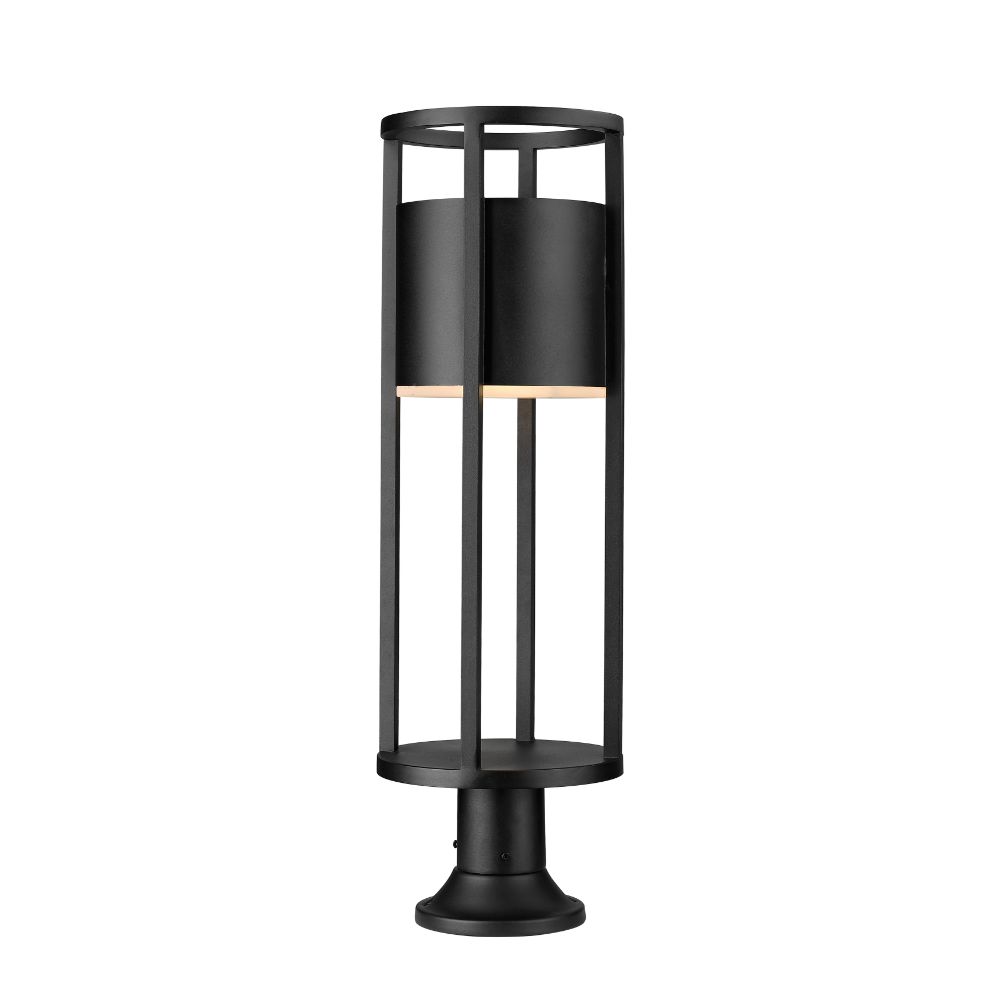 Z-lite 517PHB-553PM-BK-LED 1 Light Outdoor Pier Mounted Fixture in Black