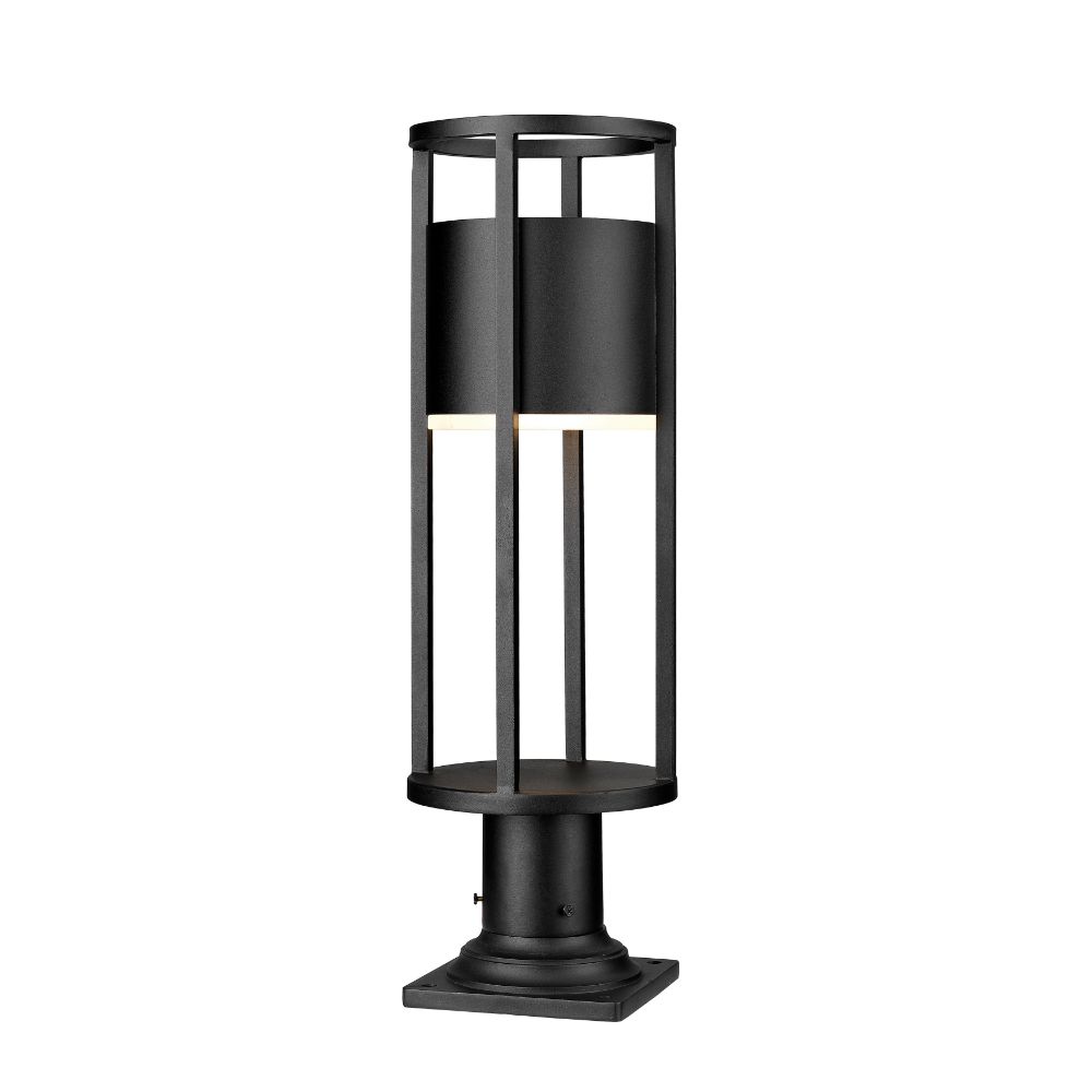 Z-lite 517PHM-533PM-BK-LED 1 Light Outdoor Pier Mounted Fixture in Black