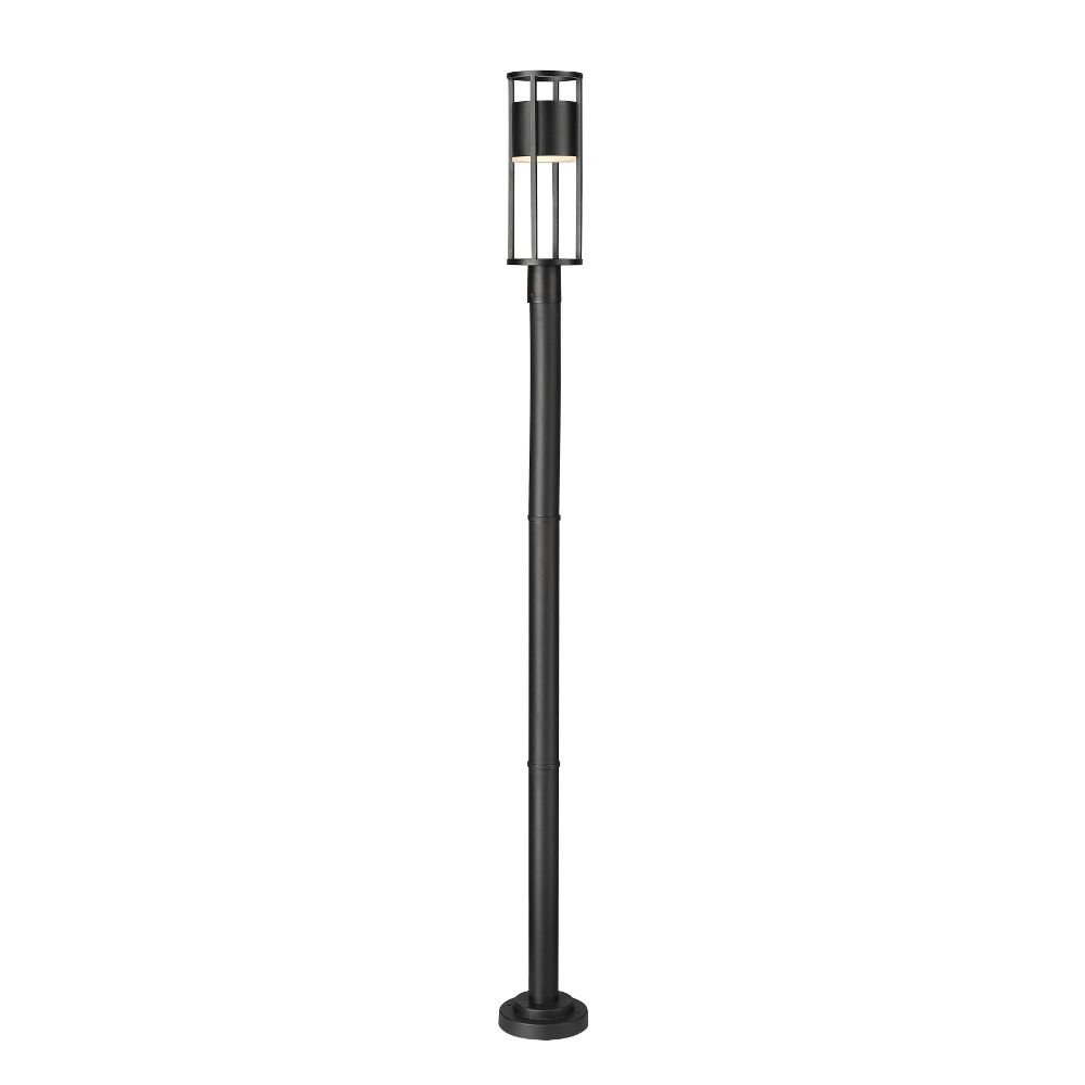Z-lite 517PHM-567P-BK-LED 1 Light Outdoor Post Mounted Fixture in Black