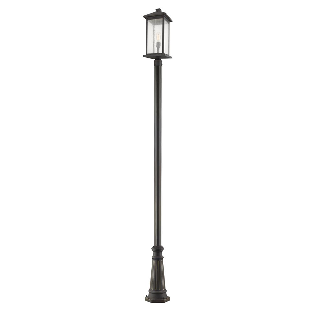 Z-Lite 531PHBXLR-519P-ORB Portland 1 Light Outdoor Post Mounted Fixture in Oil Rubbed Bronze