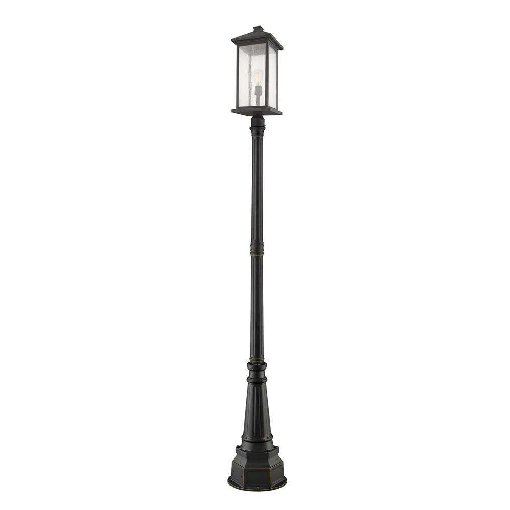 Z-Lite 531PHBXLR-564P-ORB Portland 1 Light Outdoor Post Mounted Fixture in Oil Rubbed Bronze