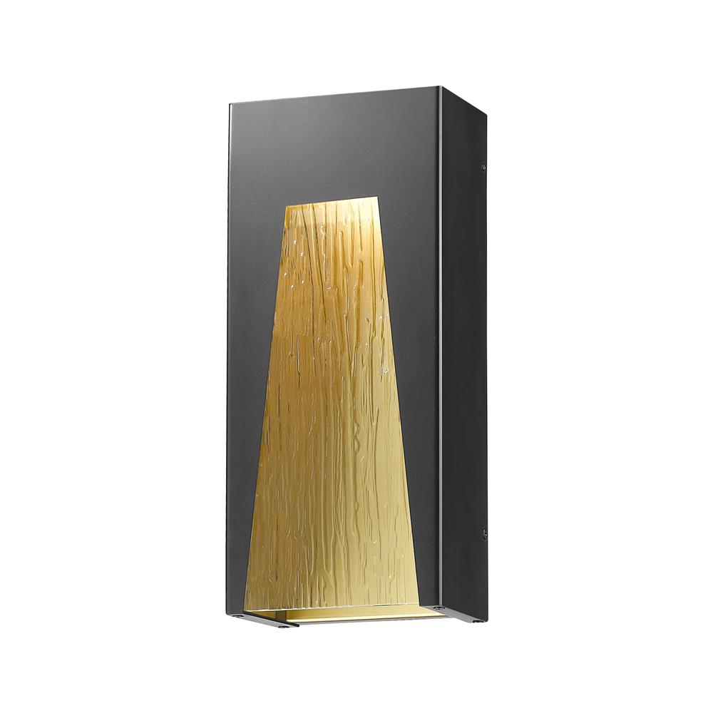 Z-Lite 561B-BK-GD-CSL-LED Millenial 1 Light Outdoor Wall Light in Black Gold