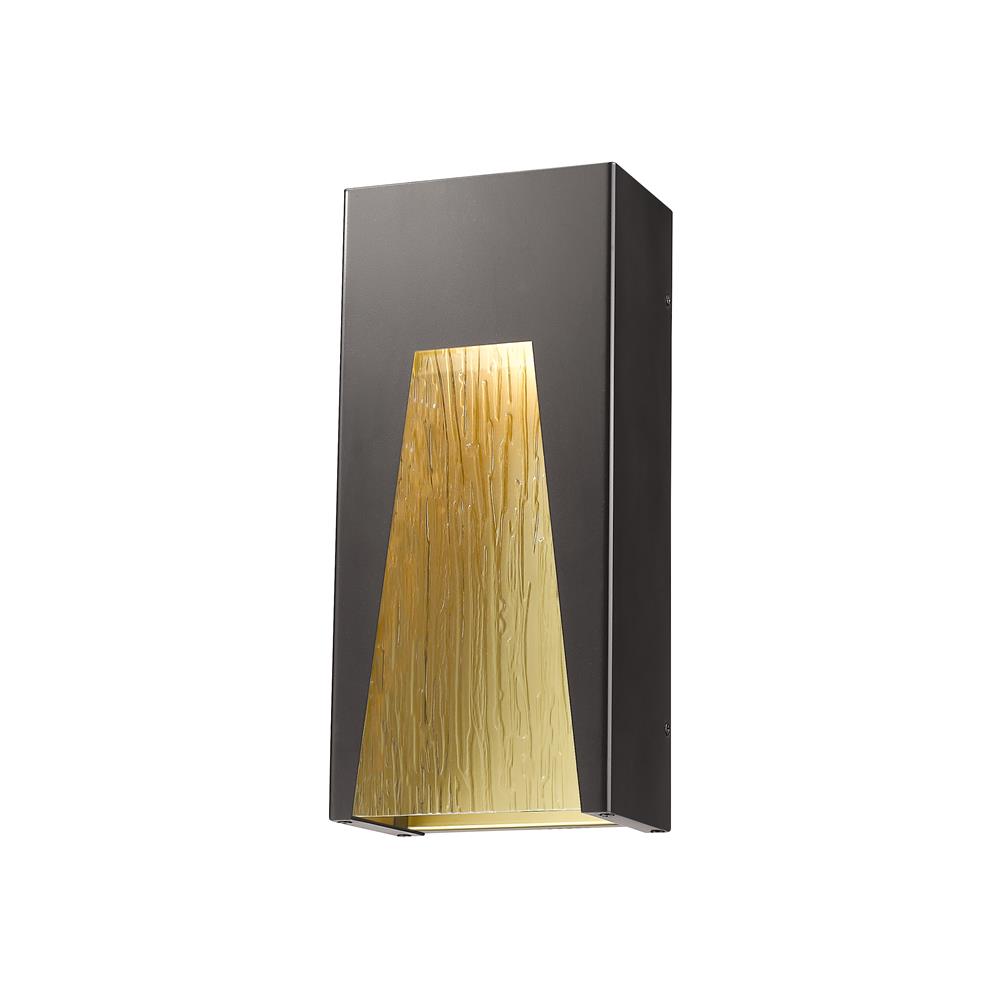 Z-Lite 561M-DBZ-GD-CSL-LED Millenial 1 Light Outdoor Wall Light in Bronze Gold