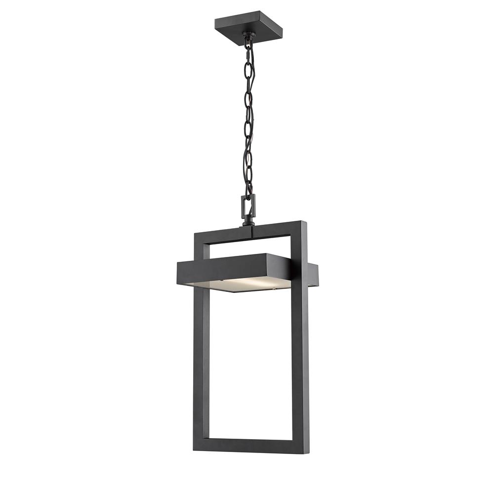 Z-Lite 566CHB-BK-LED Luttrel Outdoor Chain Mount Ceiling Fixture in Black
