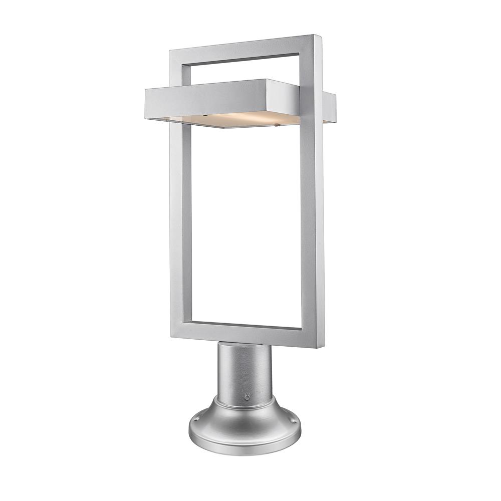 Z-Lite 566PHBR-553PM-SL-LED Luttrel Outdoor Pier Mounted Fixture in Silver