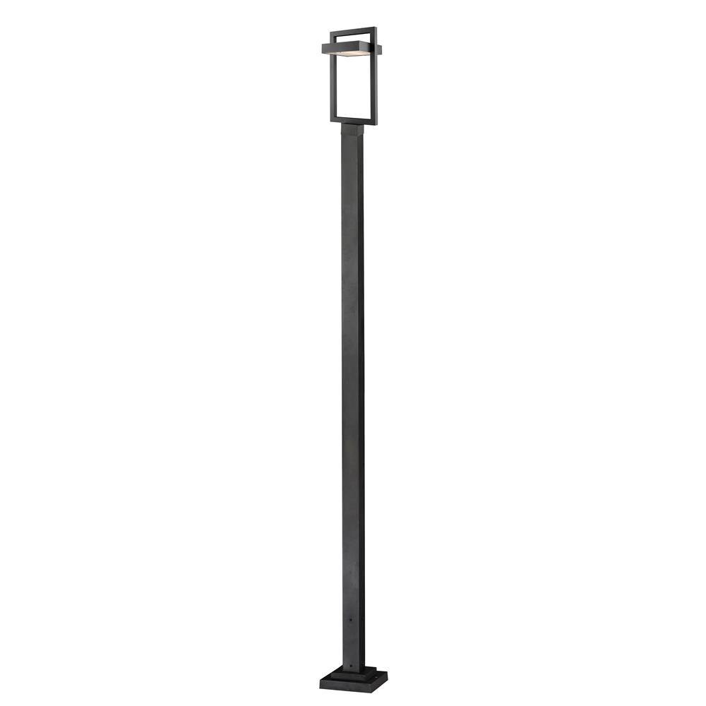 Z-Lite 566PHBS-536P-BK-LED Luttrel Outdoor Post Mounted Fixture in Black