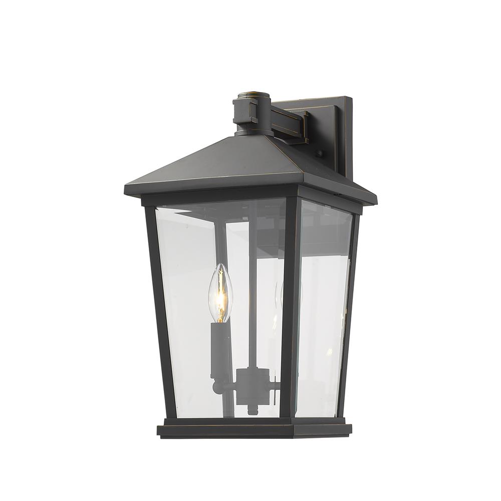 Z-Lite 568B-ORB Beacon 2 Light Outdoor Wall Sconce in Oil Rubbed Bronze